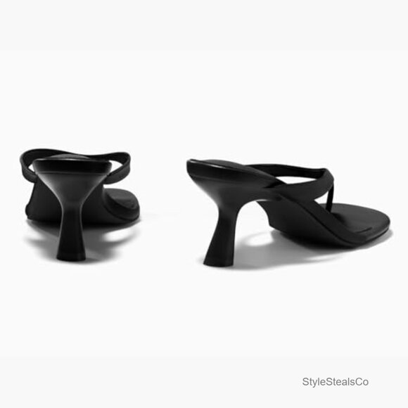 Kitten Heel Thong Sandals Open Toe Slip On Summer Dress Shoes - Picture 6 of 7